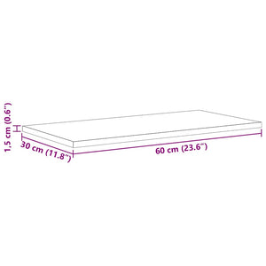 Ράφι Βιβλίων 4 pcs Μαύρο 60 x 30 x 1,5 cm Επεξεργασμένο ξύλο - Pakobazaar