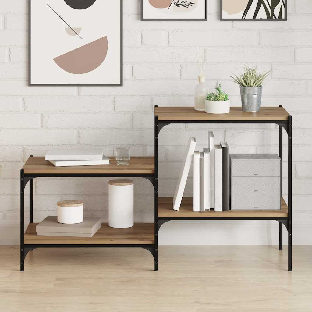Ράφι Βιβλίων 4 pcs Καφέ 60 x 40 x 1,5 cm Επεξεργασμένο ξύλο - Pakobazaar