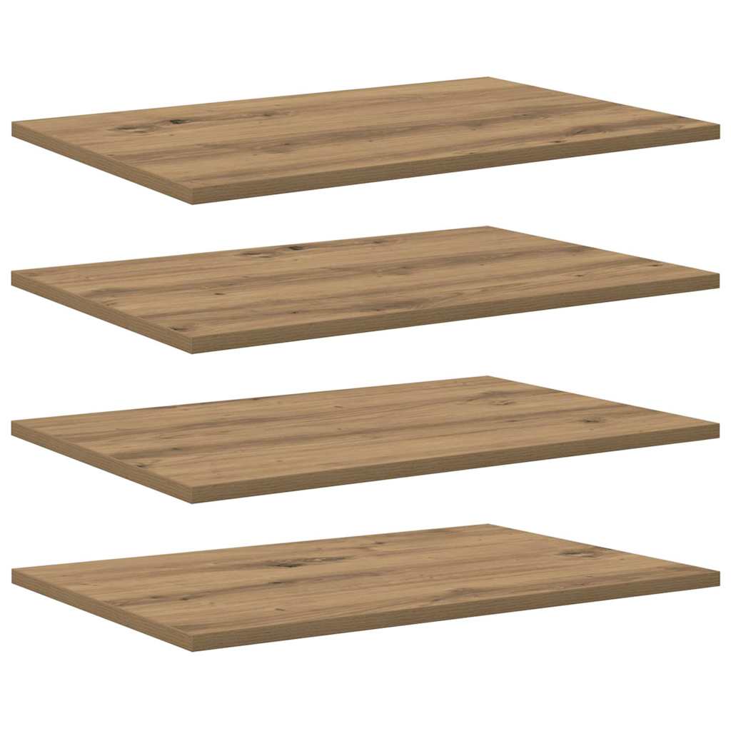 Ράφι Βιβλίων 4 pcs Καφέ 60 x 40 x 1,5 cm Επεξεργασμένο ξύλο - Pakobazaar