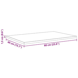 Ράφι Βιβλίων 4 pcs Μαύρο 60 x 40 x 1,5 cm Επεξεργασμένο ξύλο - Pakobazaar