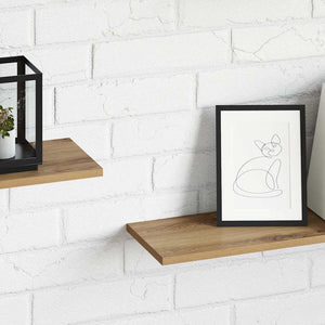 Ράφι Βιβλίων 4 pcs Καφέ 80 x 20 x 1,5 cm Επεξεργασμένο ξύλο - Pakobazaar