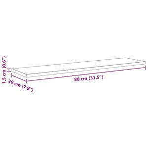 Ράφι Βιβλίων 3 επίπεδα 4 τμχ. 80 x 20 x 1,5 cm Μαύρο - Pakobazaar