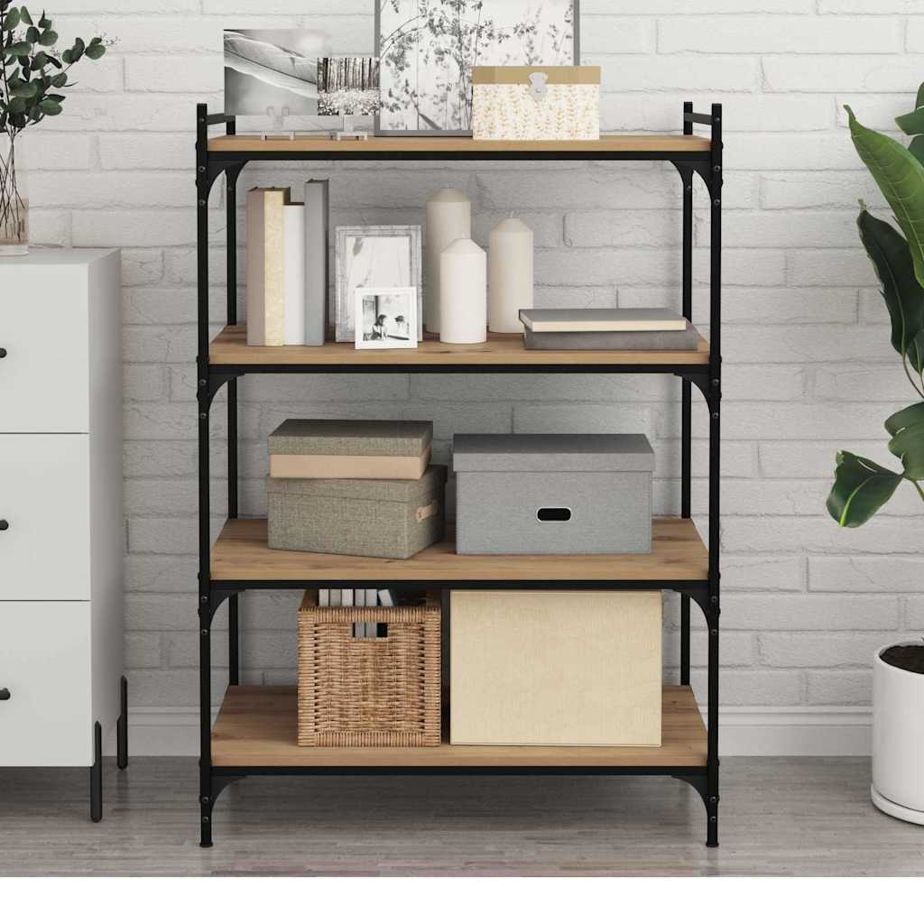 Ράφι Βιβλίων 4 pcs Καφέ 80 x 40 x 1,5 cm Επεξεργασμένο ξύλο - Pakobazaar