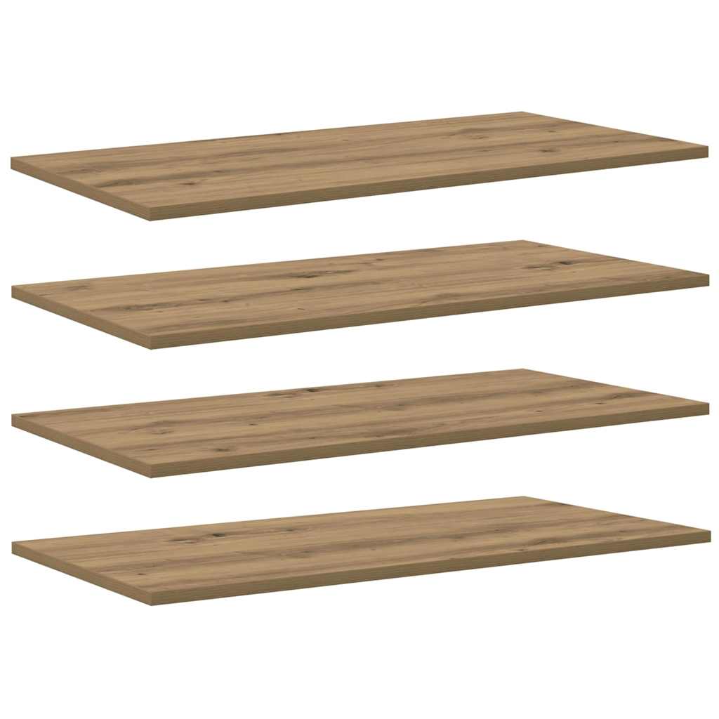 Ράφι Βιβλίων 4 pcs Καφέ 80 x 40 x 1,5 cm Επεξεργασμένο ξύλο - Pakobazaar