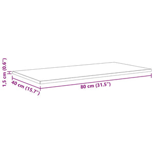 Ράφι Βιβλίων 4 pcs Μαύρο 80 x 40 x 1,5 cm Επεξεργασμένο ξύλο - Pakobazaar