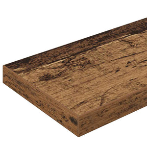 Ράφι Βιβλίων 4 pcs Καφέ 100 x 10 x 1,5 cm Επεξεργασμένο ξύλο - Pakobazaar