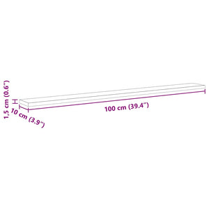 Ράφι Βιβλίων 4 pcs Καφέ 100 x 10 x 1,5 cm Επεξεργασμένο ξύλο - Pakobazaar