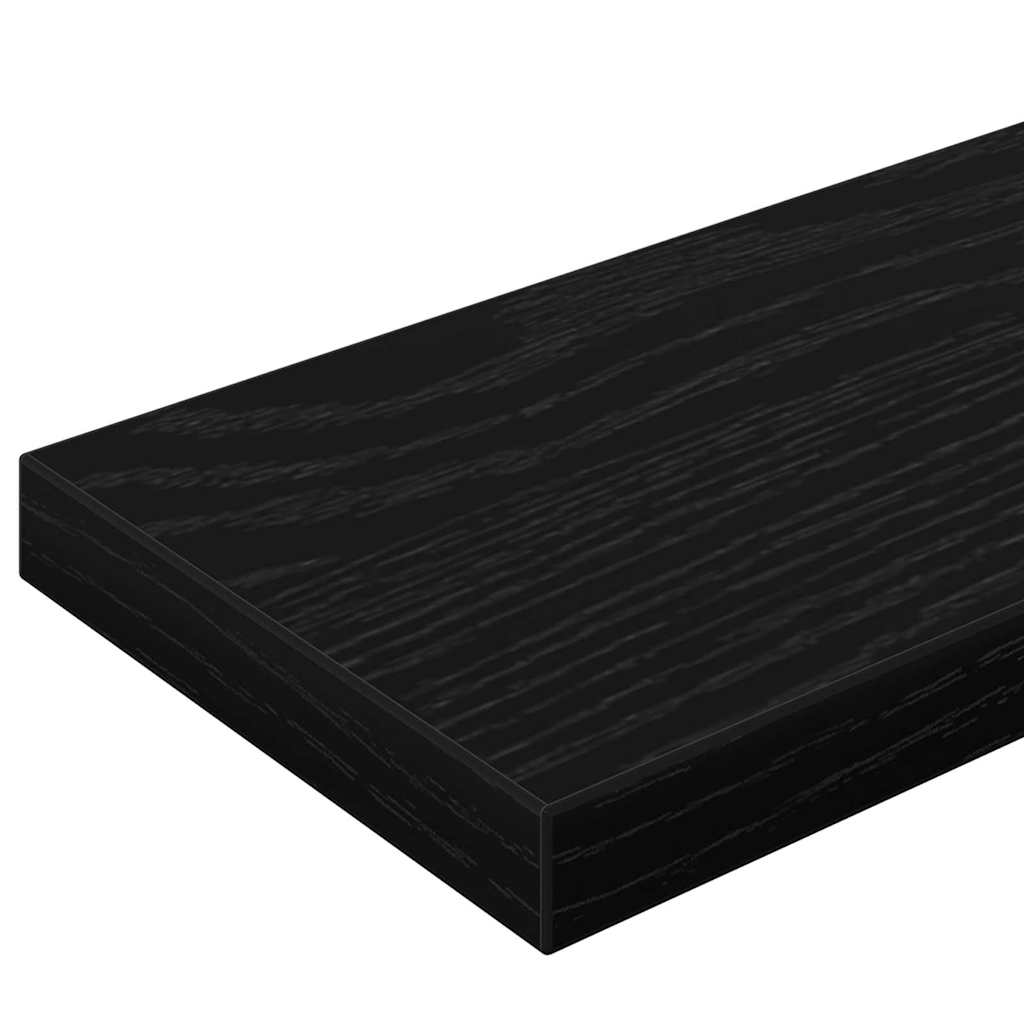Ράφι Βιβλίων 4 pcs Μαύρο 100 x 10 x 1,5 cm Επεξεργασμένο ξύλο - Pakobazaar