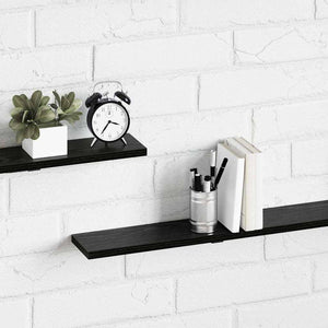 Ράφι Βιβλίων 4 pcs Μαύρο 100 x 10 x 1,5 cm Επεξεργασμένο ξύλο - Pakobazaar
