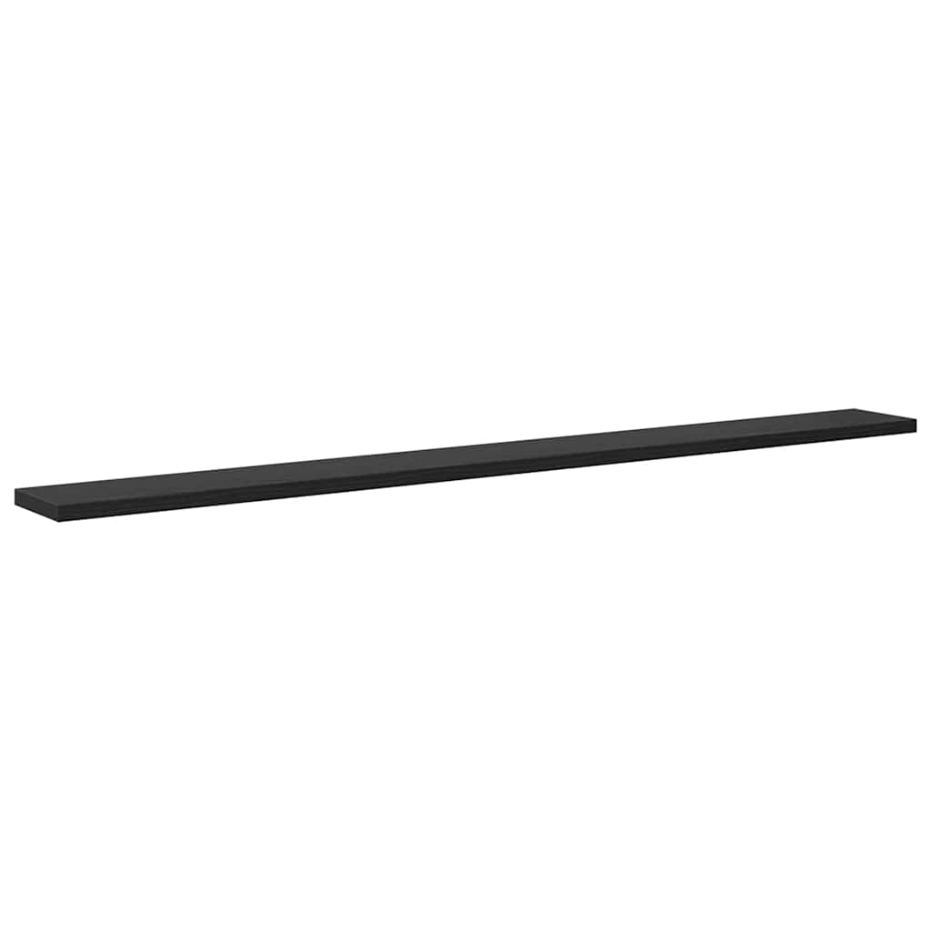 Ράφι Βιβλίων 4 pcs Μαύρο 100 x 10 x 1,5 cm Επεξεργασμένο ξύλο - Pakobazaar