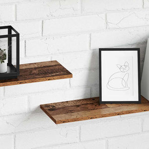 Ράφι Βιβλίων 4 pcs Καφέ 100 x 20 x 1,5 cm Επεξεργασμένο ξύλο - Pakobazaar