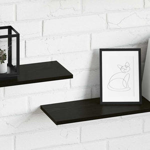 Ράφι Βιβλίων 4 pcs Μαύρο 100 x 20 x 1,5 cm Επεξεργασμένο ξύλο - Pakobazaar