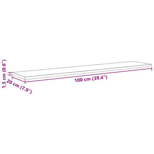 Ράφι Βιβλίων 4 pcs Μαύρο 100 x 20 x 1,5 cm Επεξεργασμένο ξύλο - Pakobazaar