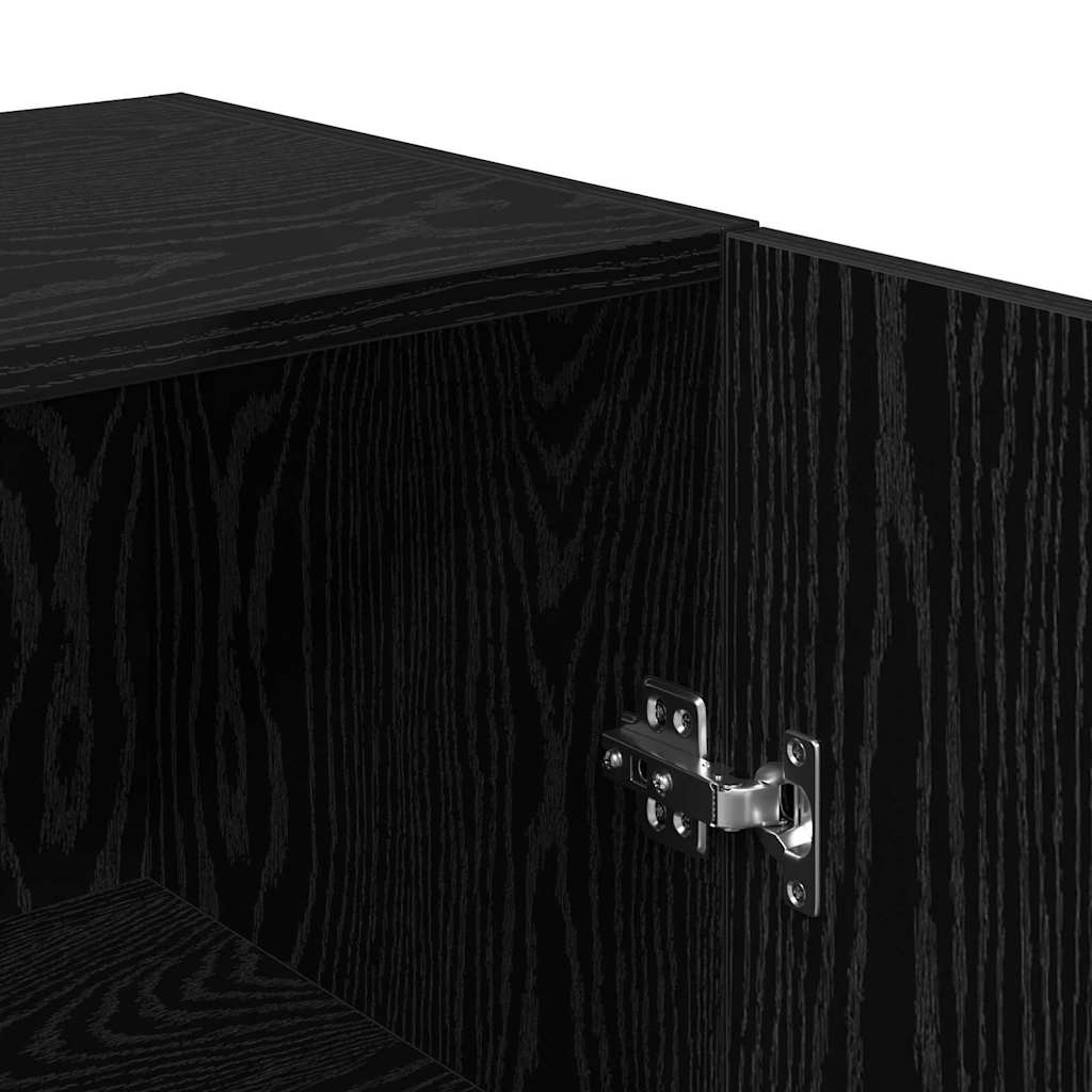 Τηλεοπτική Κάβα Τοίχου 2 pcs Μαύρη Οξυά 30,5 x 30 x 60 εκ.