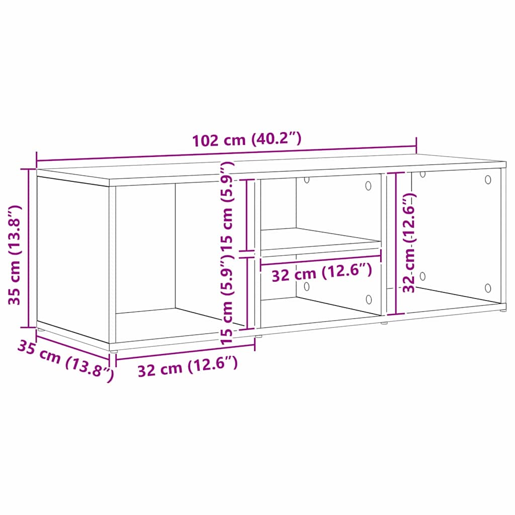Πάγκος για παπούτσια με ράφι Μαύρη Οξυά 102 x 35 x 35 cm