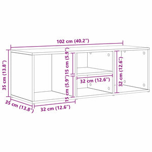 Πάγκος για παπούτσια 102 x 35 x 35 cm Επεξεργασμένο Ξύλο