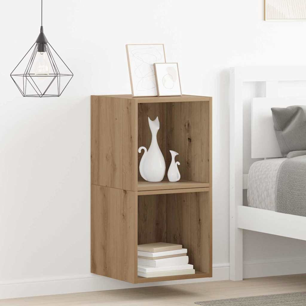 Ντουλάπα Τοίχου με ράφι 2 pcs Artisan Oak 37 x 37 x 37 εκ