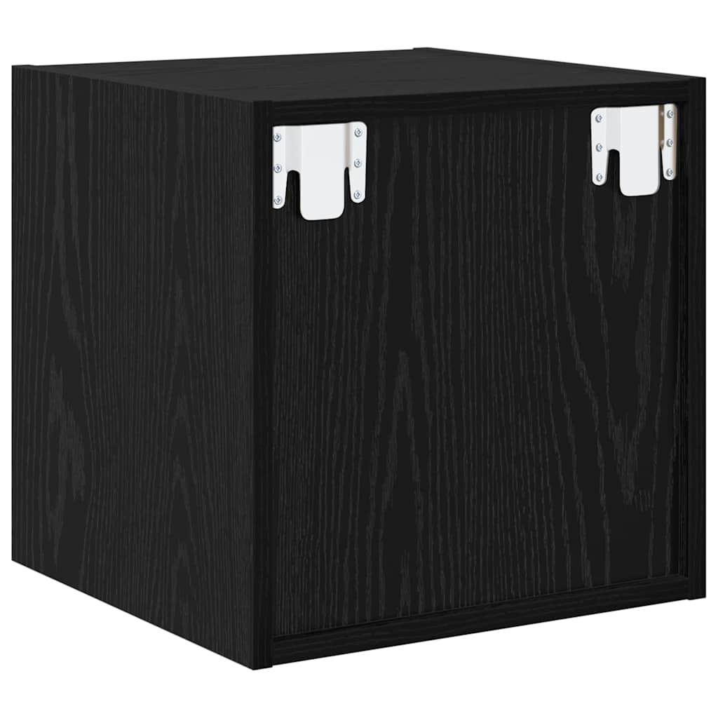 Ντουλάπα Τοίχου με ράφι 2 pcs Μαύρη Οξυά 37 x 37 x 37 εκ