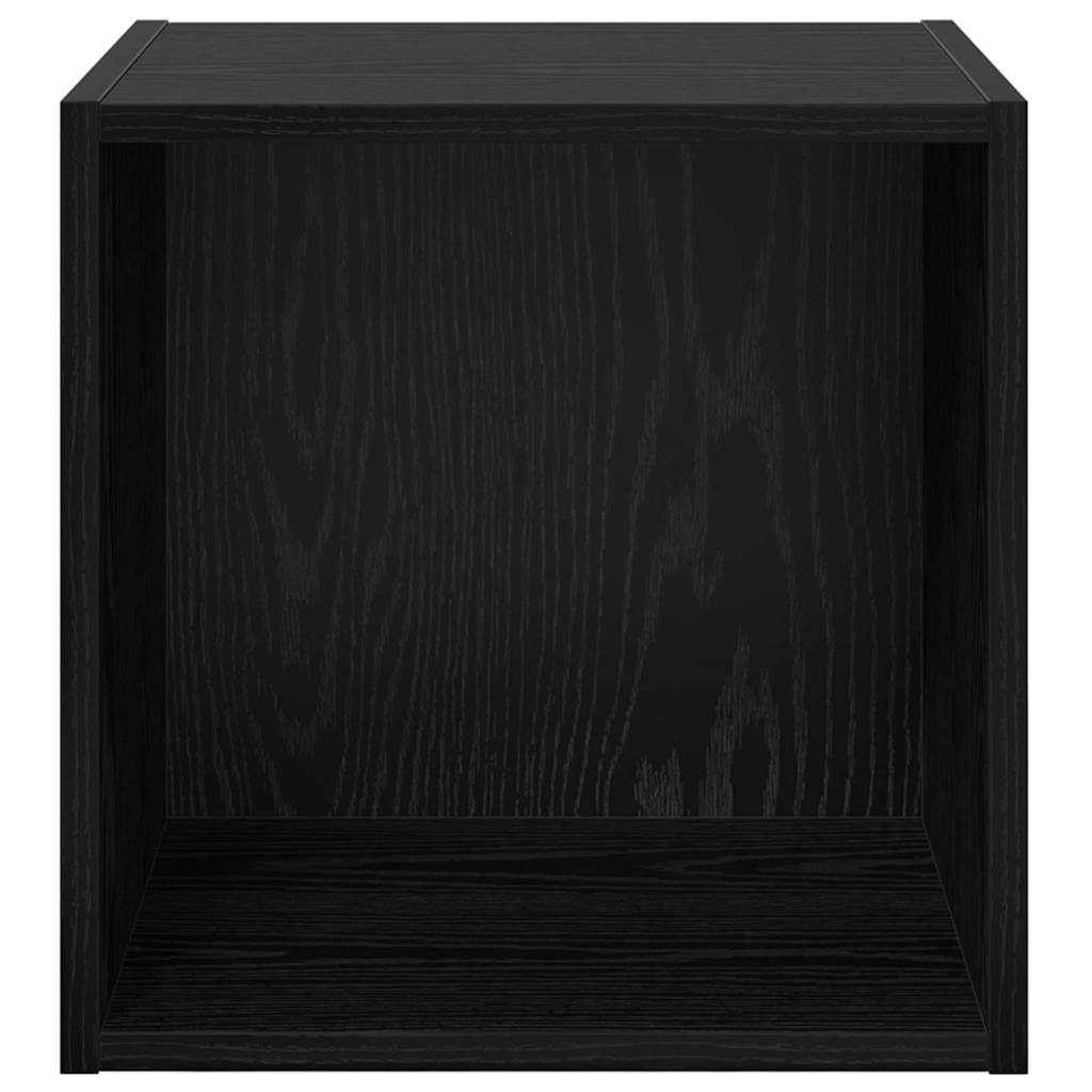 Ντουλάπα Τοίχου με ράφι 2 pcs Μαύρη Οξυά 37 x 37 x 37 εκ