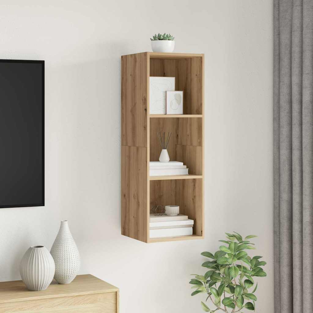 Σετ επίπλου τηλεόρασης Επιτοίχιο Artisan Oak 37 x 37 x 107 εκ - Pakobazaar