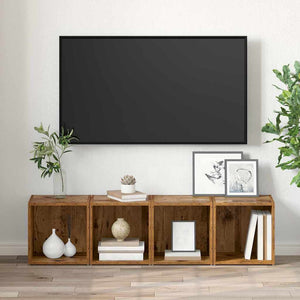 Σετ επίπλου τηλεόρασης 4 pcs Παλιό Ξύλο 37 x 35 x 37,5 εκ - Pakobazaar
