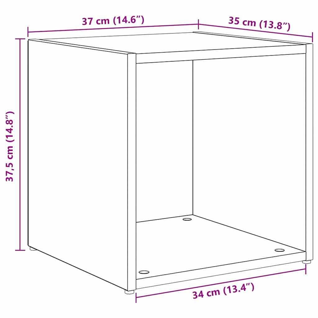 Σετ επίπλου τηλεόρασης Επιτοίχιο 4 pcs Μαύρο 37 x 35 x 37,5 εκ