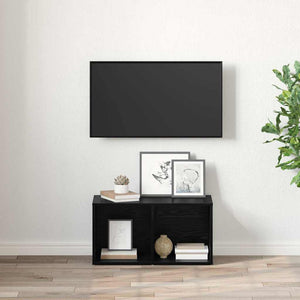 Σετ επίπλου τηλεόρασης 72 x 35 x 37 εκ Μαύρο Επεξεργασμένο Ξύλο