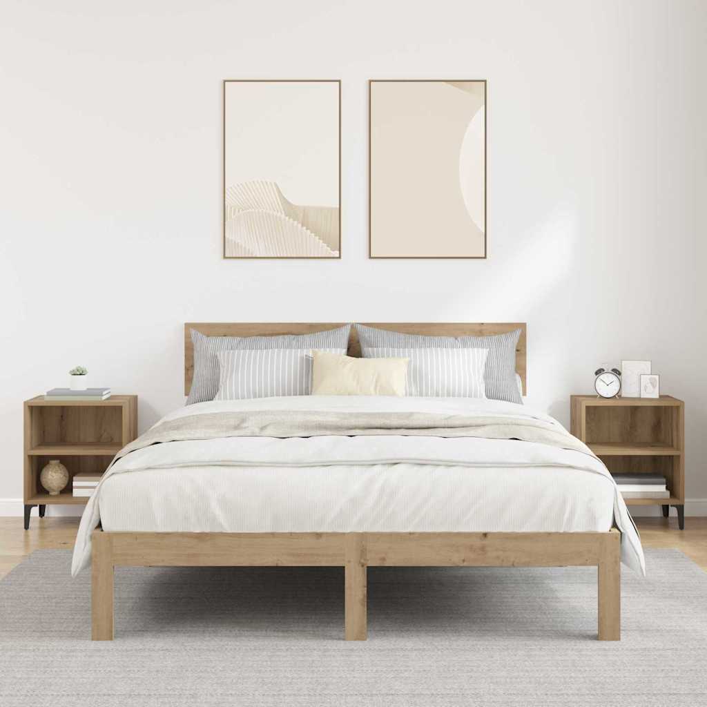 Κομοδίνο 2 τμχ. Artisan Oak 40 x 30 x 50 cm Επεξεργασμένο ξύλο