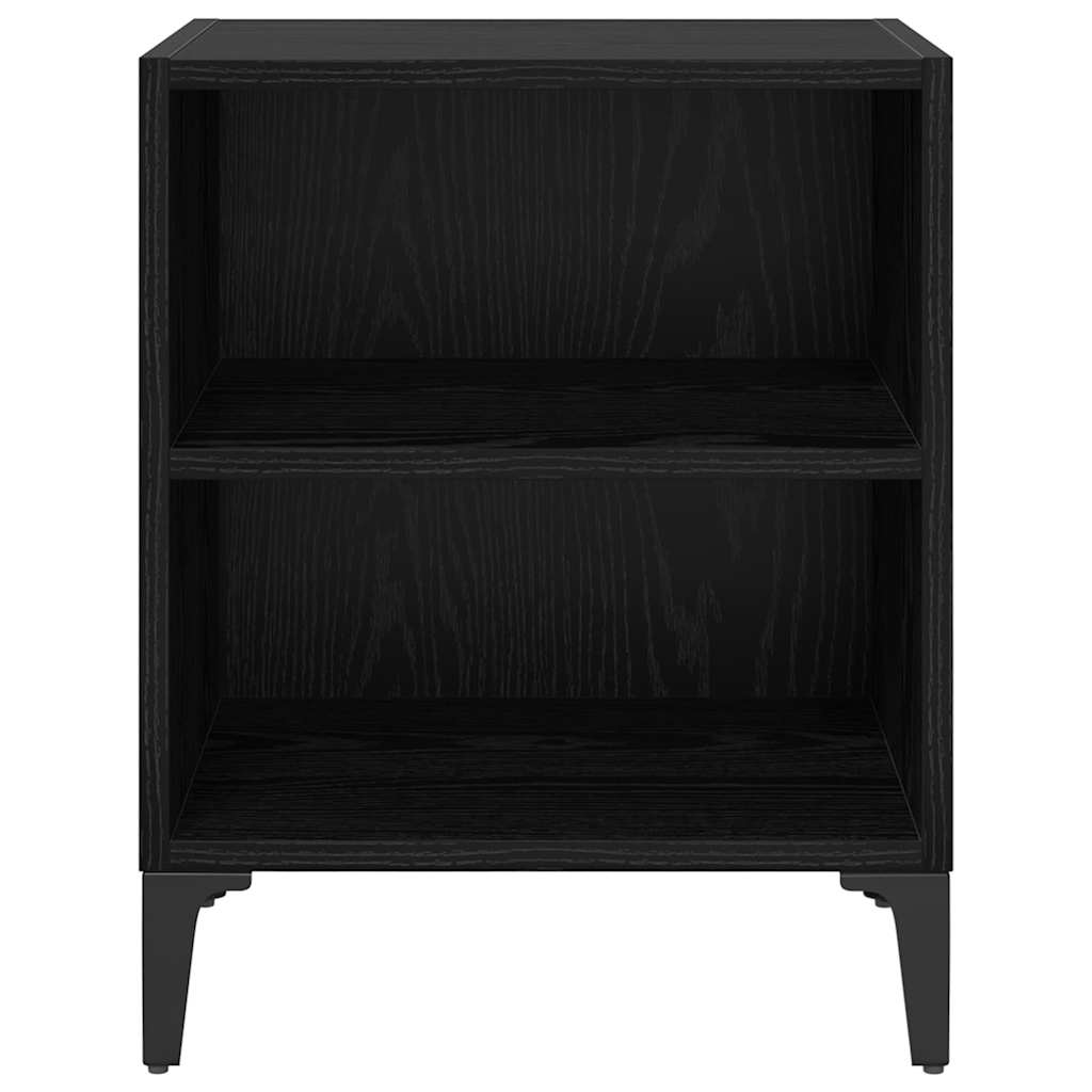 Κομοδίνο 2 pcs Μαύρη Οξυά 40 x 30 x 50 cm Επεξεργασμένο ξύλο