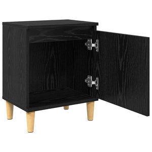 Κομοδίνο Μαύρη Οξυά 40 x 30 x 50 cm Επεξεργασμένο Ξύλο