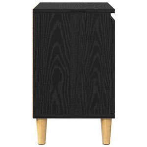 Κομοδίνο Μαύρη Οξυά 40 x 30 x 50 cm Επεξεργασμένο Ξύλο