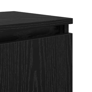 Κομοδίνο Μαύρη Οξυά 40 x 30 x 50 cm Επεξεργασμένο Ξύλο