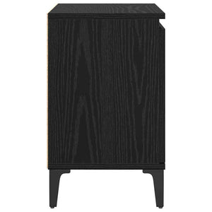 Κομοδίνο Μαύρη Οξυά 40 x 30 x 50 cm Επεξεργασμένο Ξύλο