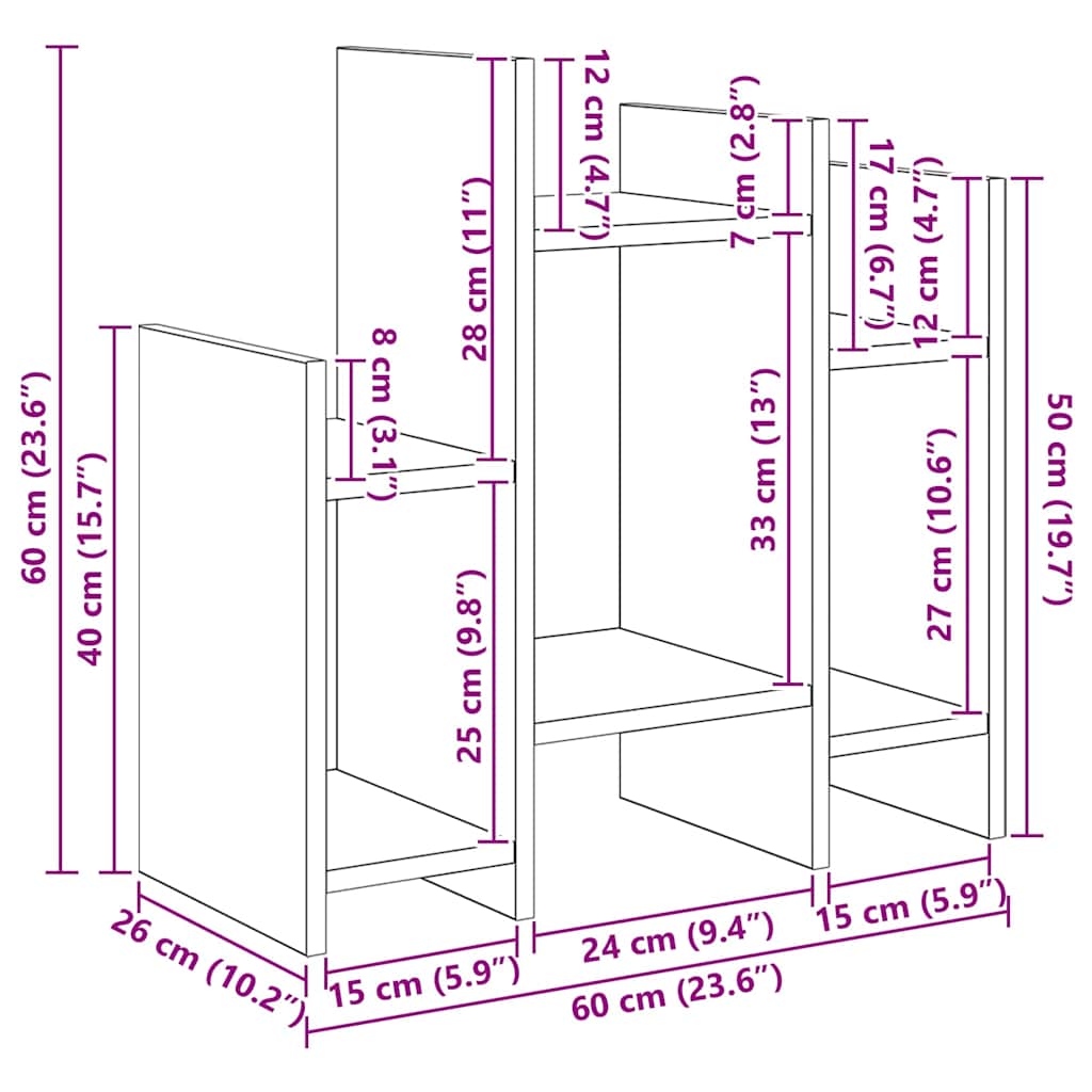 Βοηθητικό ντουλάπι Artisan Oak 60 x 26 x 60 εκ. - Pakobazaar
