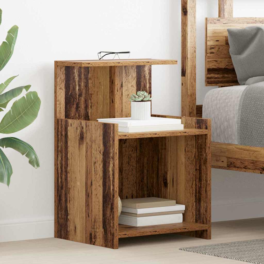 Κομοδίνο 2 pcs Παλιό ξύλο 40 x 35 x 60 εκ. Επεξεργασμένο ξύλο - Pakobazaar