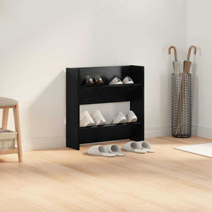 Ντουλάπα Παπουτσιών με ράφι Μαύρη Οξυά 60 x 18 x 60 εκ - Pakobazaar