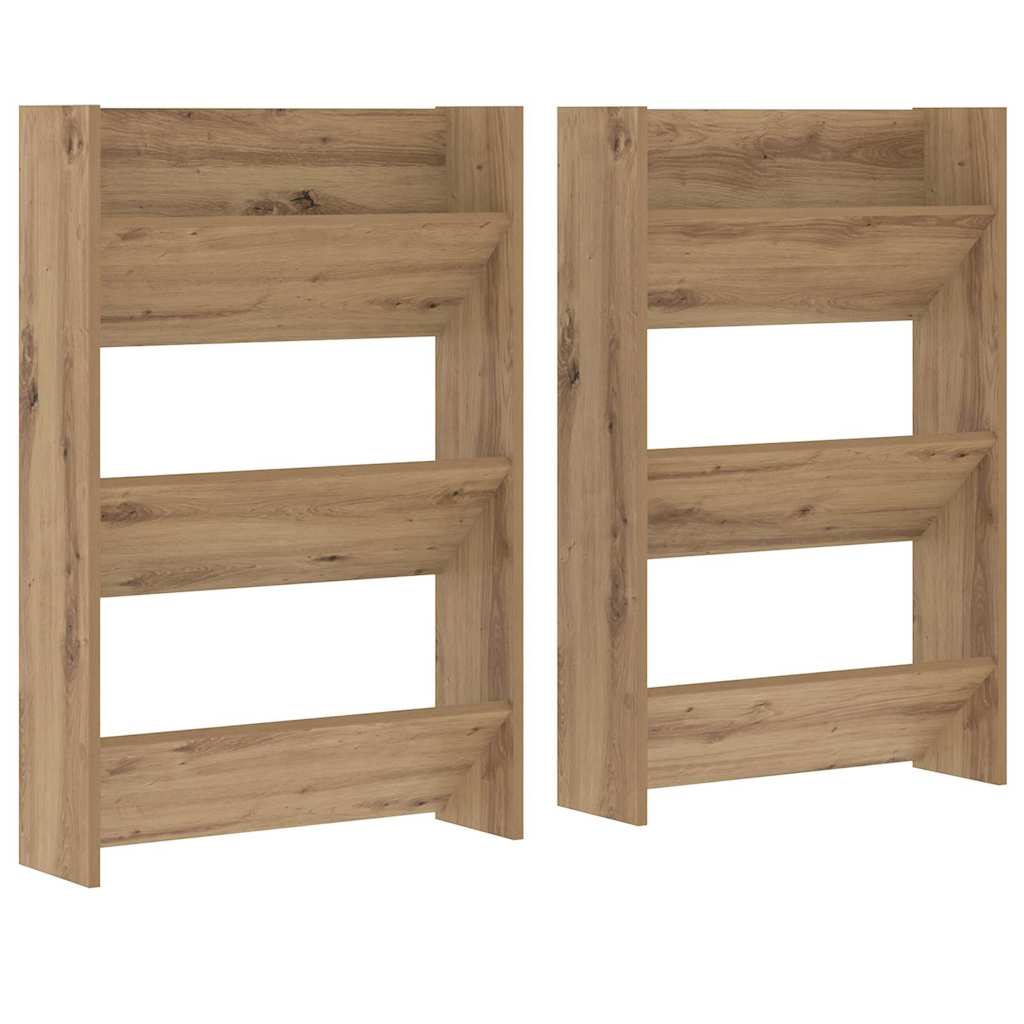 Ντουλάπα Παπουτσιών με ράφι 2 pcs Artisan Oak 60 x 18 x 90 εκ