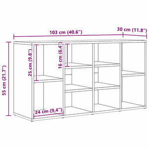 Πάγκος για παπούτσια 103 x 30 x 54,5 εκ Επεξεργασμένο Ξύλο