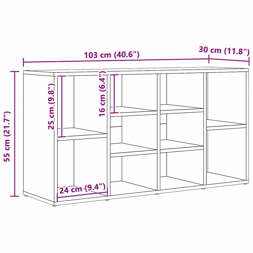 Πάγκος για παπούτσια με ράφι Artisan Oak 103 x 30 x 54,5 εκ - Pakobazaar