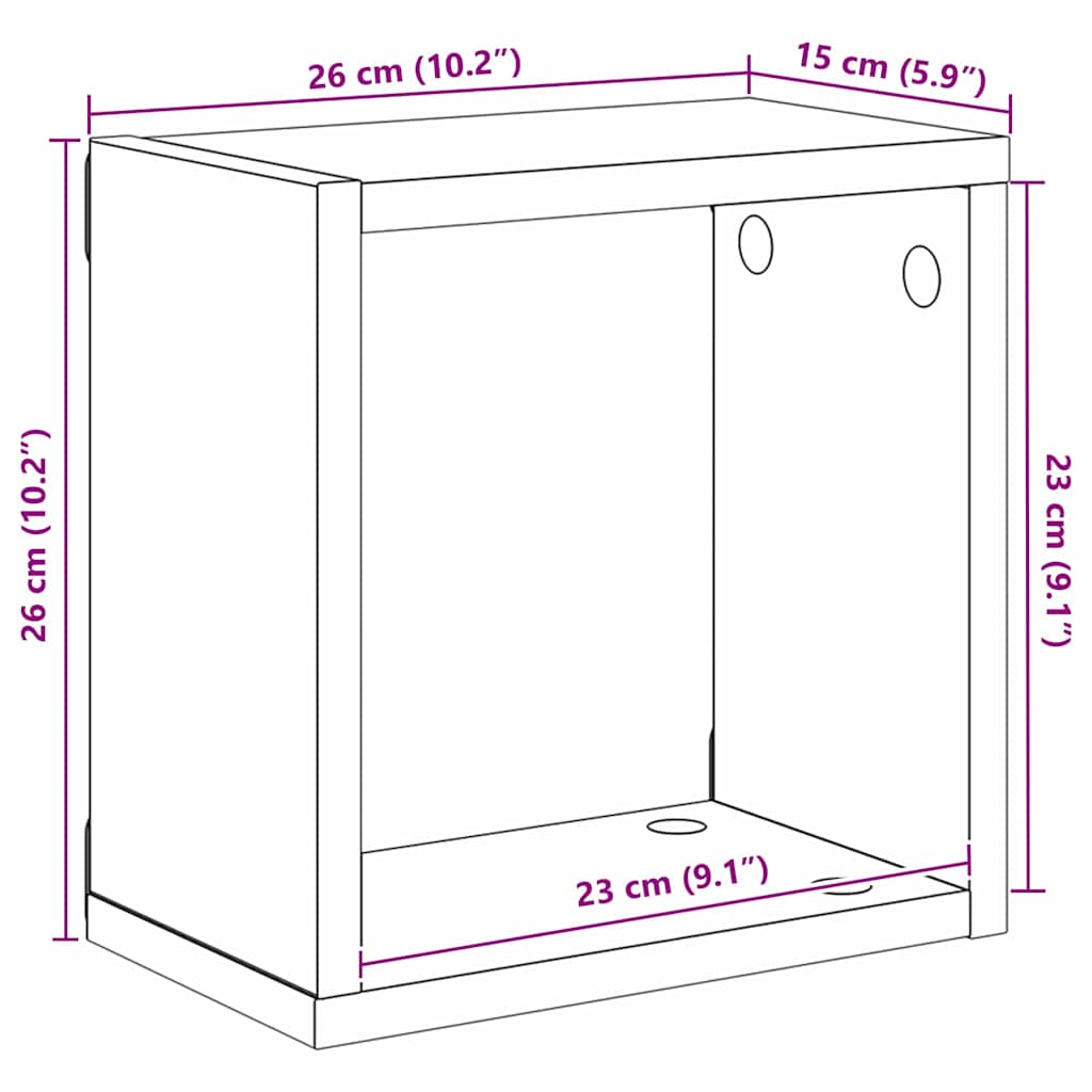 Ράφια Τοίχου με ράφι Επιτοίχιο Artisan Oak Επεξεργασμένο ξύλο - Pakobazaar