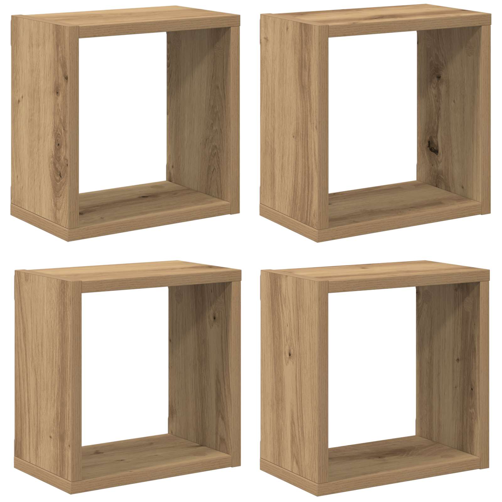 Ράφια Τοίχου 4 τμχ. Artisan Oak Επεξεργασμένο Ξύλο
