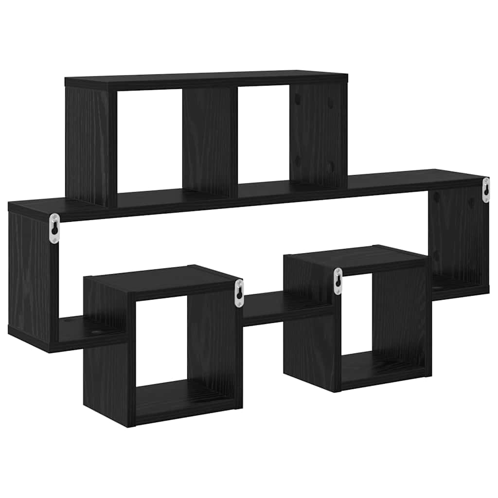 Ράφι Τοίχου Μαύρη δρυς 82 x 15 x 51 εκ Επεξεργασμένο ξύλο - Pakobazaar