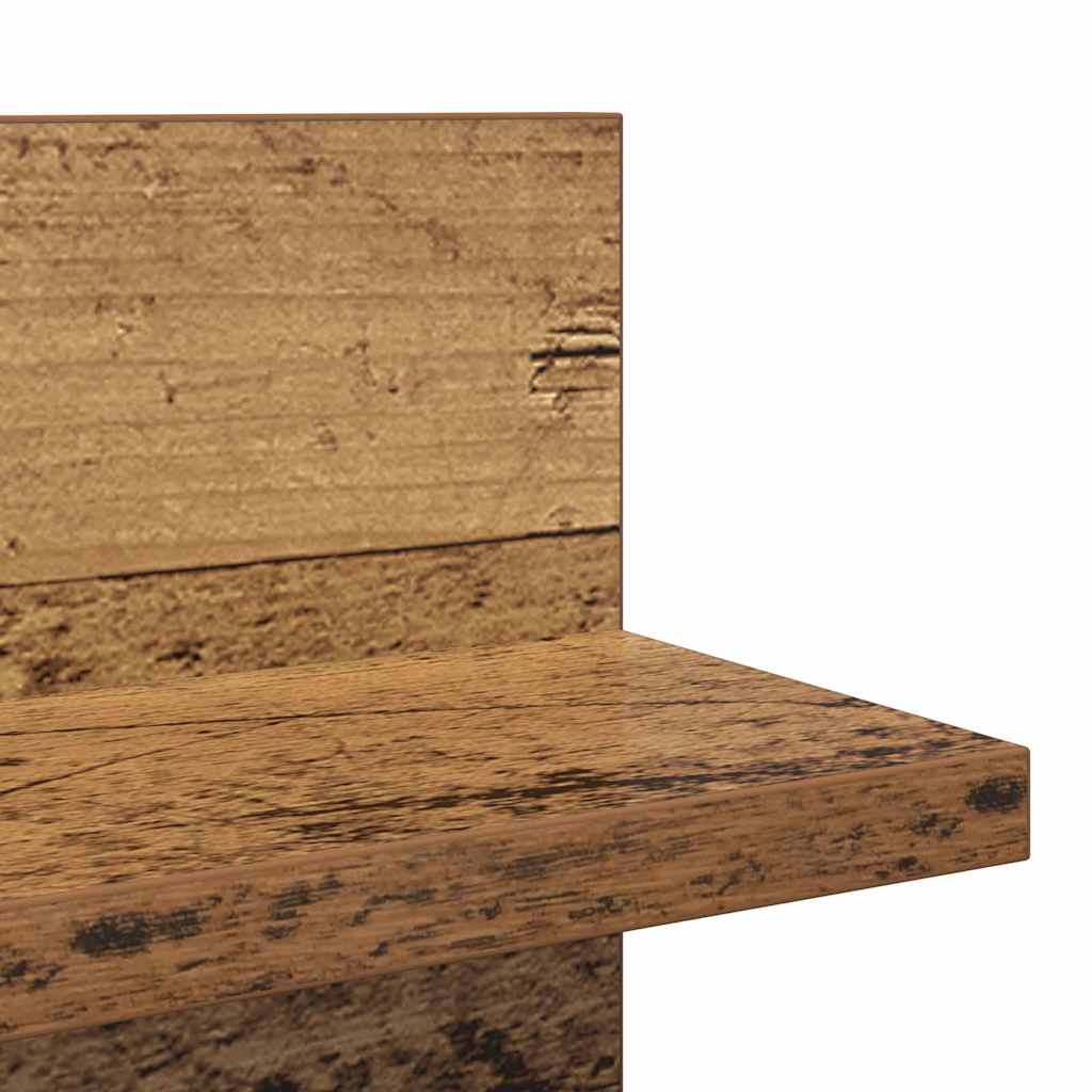 Ράφι Τοίχου με ράφι 2 pcs Παλιό Ξύλο 80 x 11,5 x 18 εκ