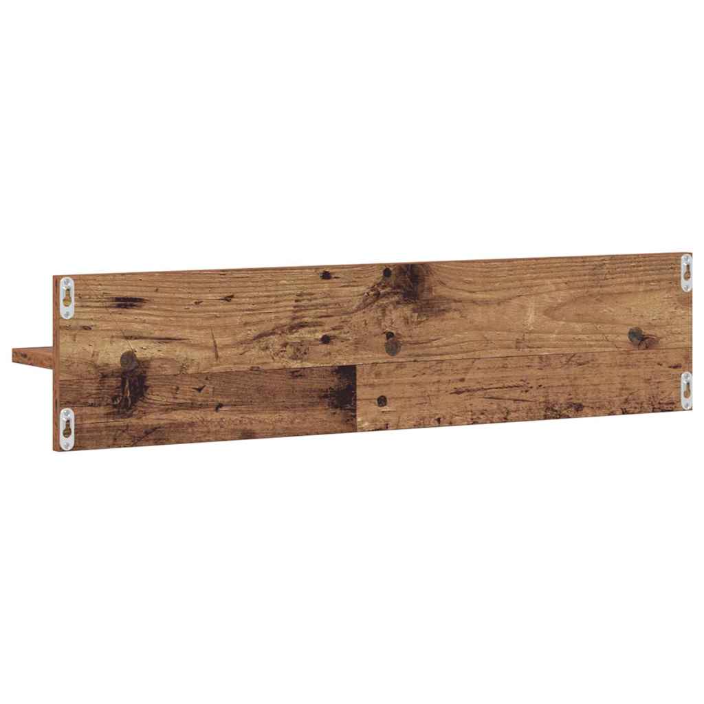 Ράφι Τοίχου με ράφι 2 pcs Παλιό Ξύλο 80 x 11,5 x 18 εκ