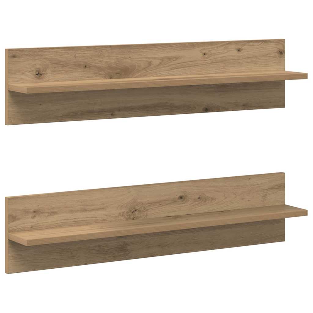 Ράφι Τοίχου με ράφι 2 pcs Artisan Oak 80 x 11,5 x 18 εκ - Pakobazaar