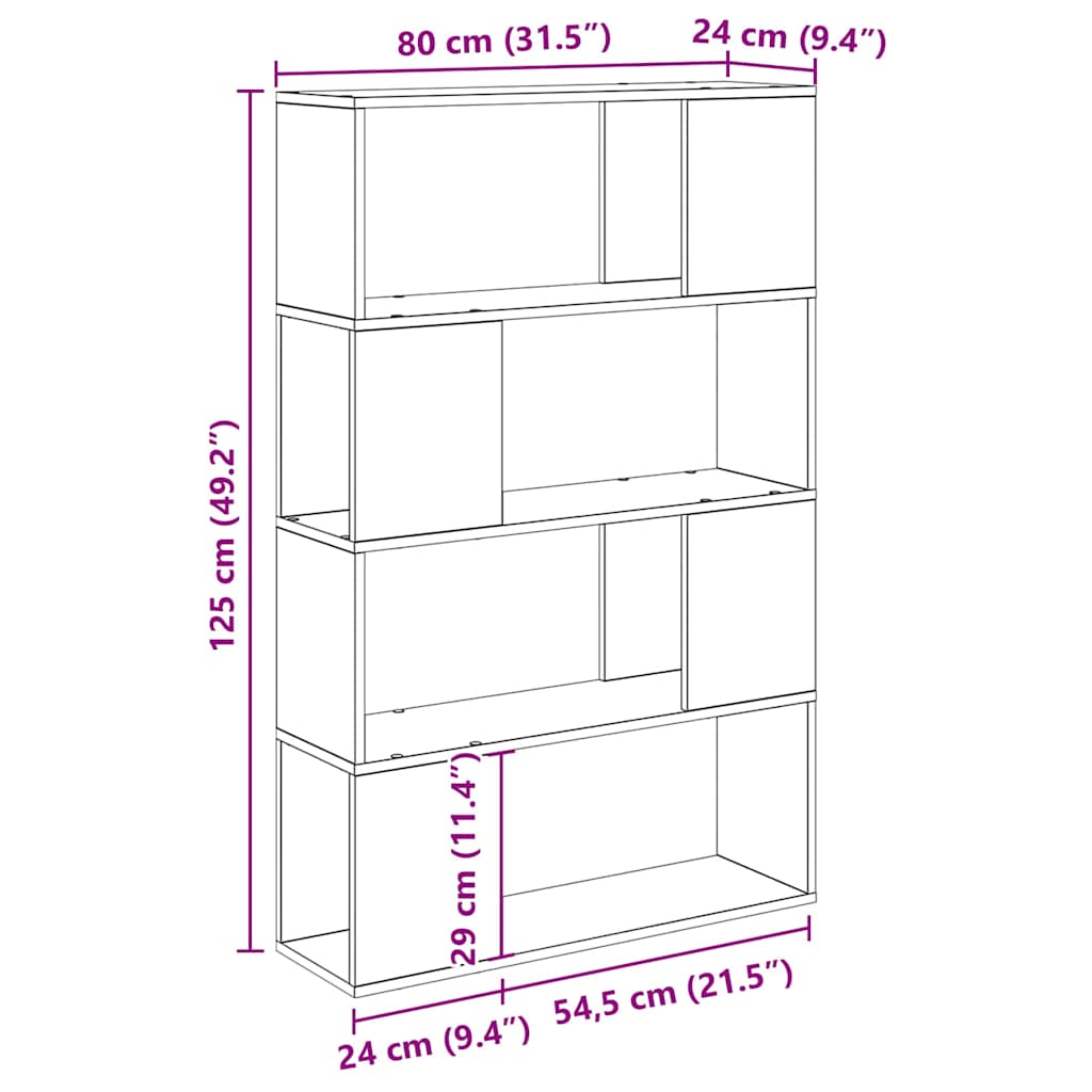Σετ επίπλου τηλεόρασης Καφέ 80 x 24 x 125 εκ Επεξεργασμένο ξύλο