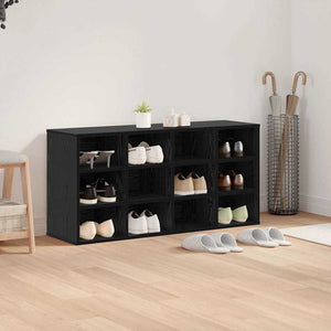Ντουλάπα Παπουτσιών με ράφι Μαύρη Οξυά 103 x 30 x 51 εκ. - Pakobazaar