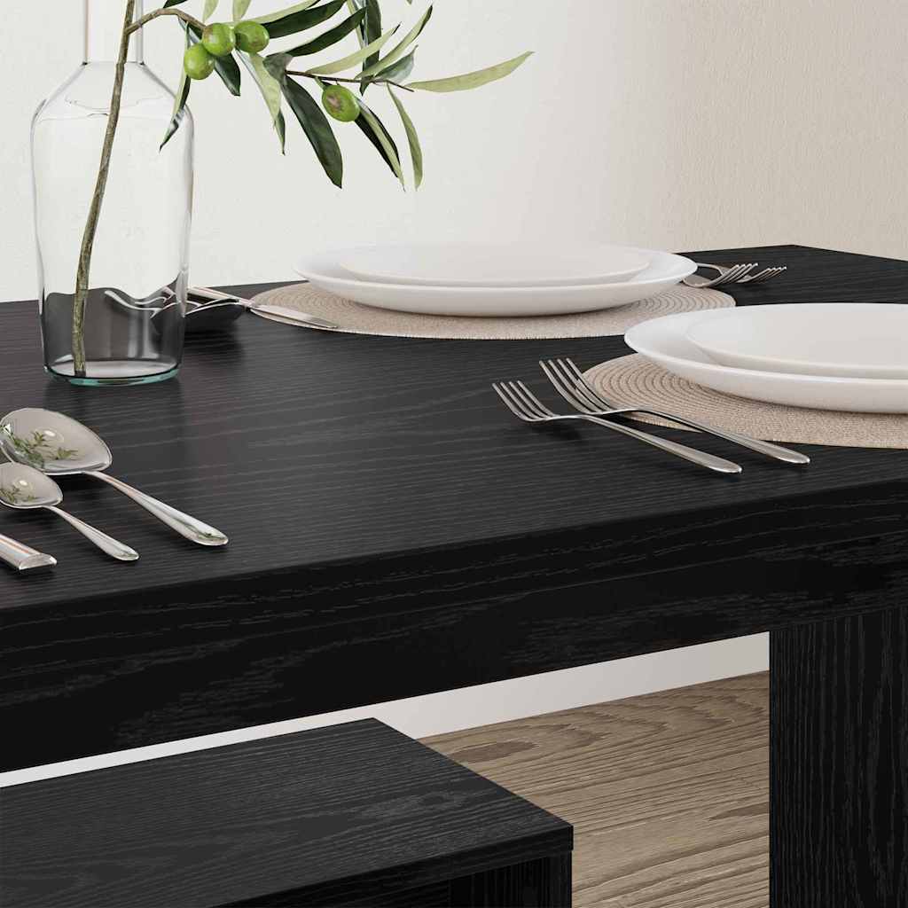 Σετ τραπεζαρίας 2 pcs Μαύρη δρυς Επεξεργασμένο ξύλο - Pakobazaar
