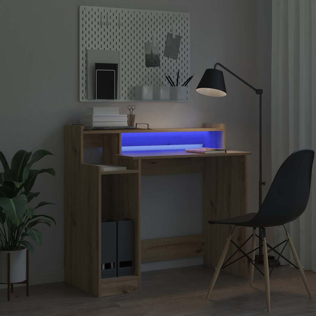 Γραφείο με ράφι Artisan Oak 97 x 45 x 90 εκ. Επεξεργασμένο ξύλο - Pakobazaar