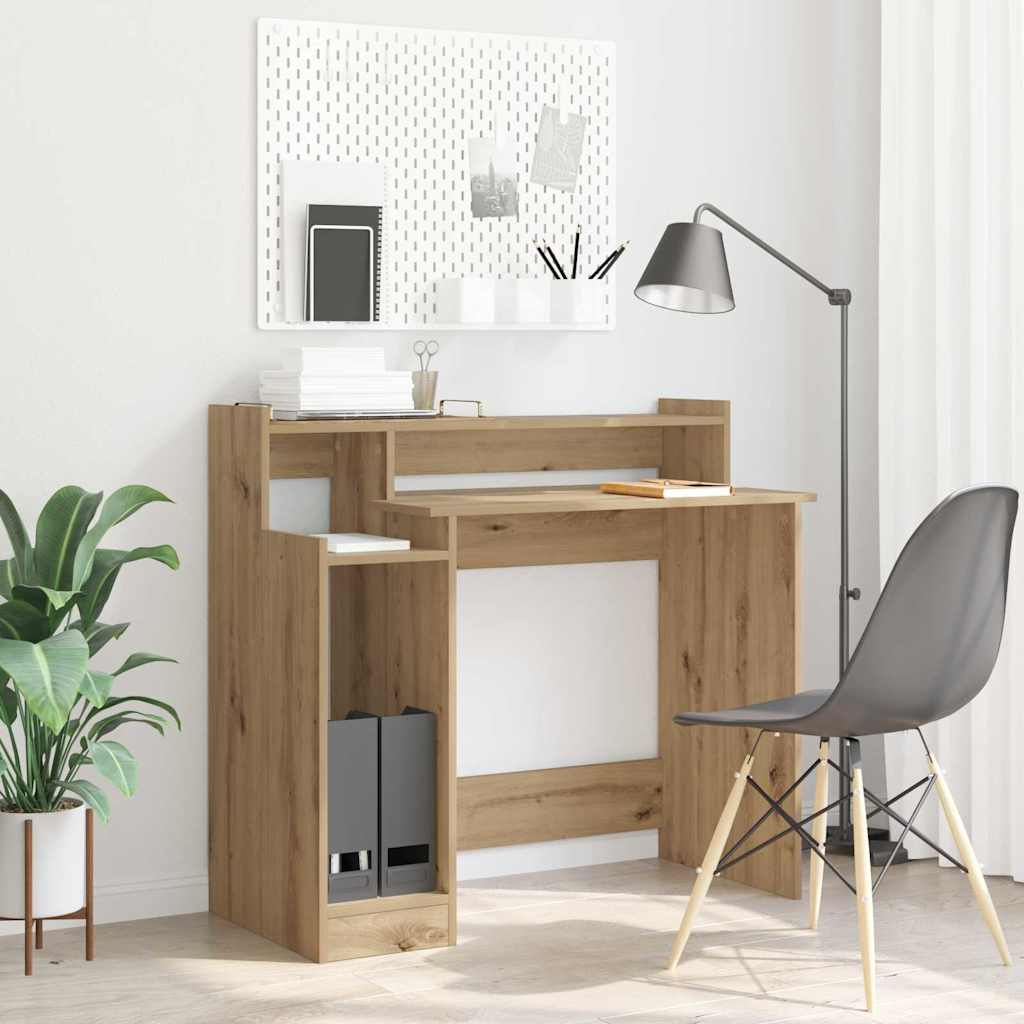 Γραφείο με ράφι Artisan Oak 97 x 45 x 90 εκ. Επεξεργασμένο ξύλο - Pakobazaar